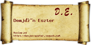 Demjén Eszter névjegykártya