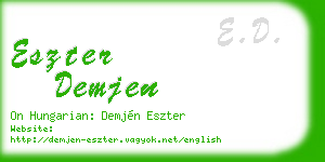 eszter demjen business card